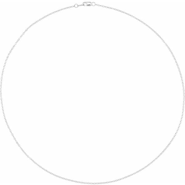 Platinum 1 mm Cable 20" Chain - Image 2