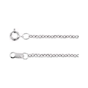 Platinum 1.5 mm Cable 16" Chain