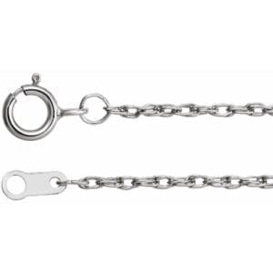 Platinum 1.3 mm Rope 18" Chain