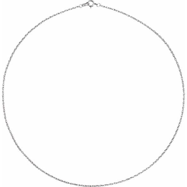Platinum 1.3 mm Rope 18" Chain - Image 2