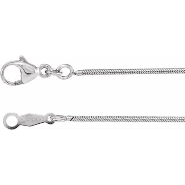Platinum 1 mm Snake 18" Chain - Image 2