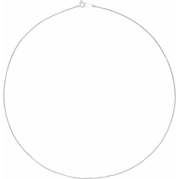 Platinum 1 mm Rolo 16" Chain - Image 2
