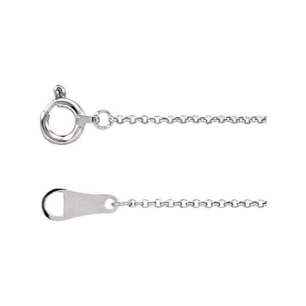 Platinum 1 mm Rolo 16" Chain