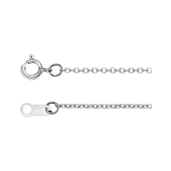 Platinum 1 mm Adjustable Diamond-Cut Cable 16-18" Chain