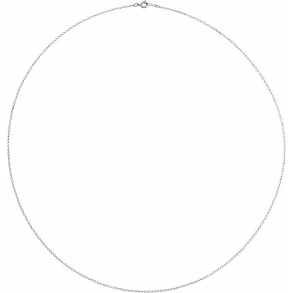 Platinum 1 mm Adjustable Diamond-Cut Cable 16-18" Chain - Image 2