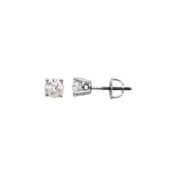 Platinum 1/2 CTW Natural Diamond Stud Earrings