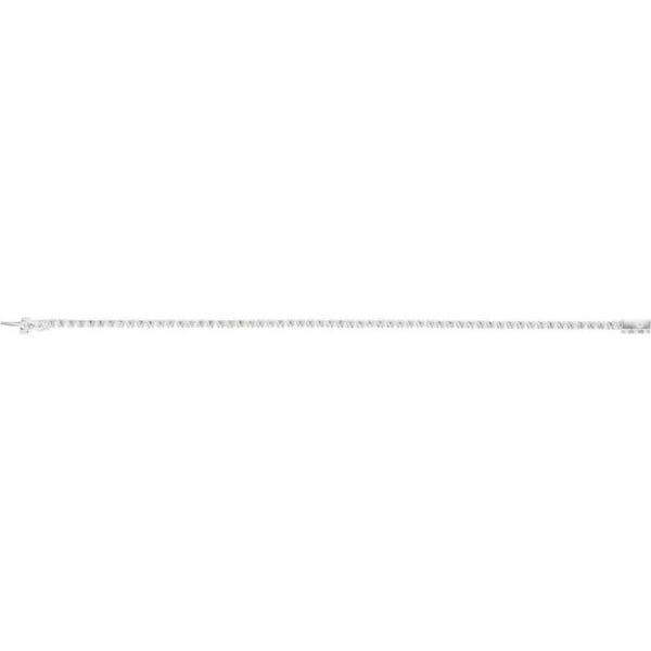 14K White 3 CTW Natural Diamond Line 7" Bracelet - Image 4