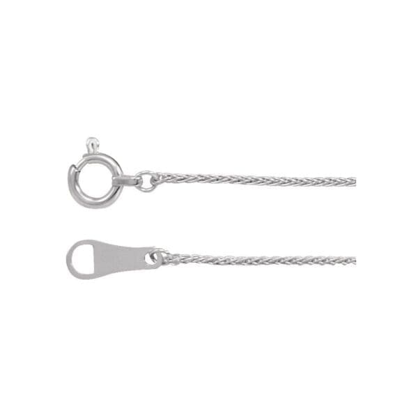 Platinum .8 mm Wheat 16" Chain
