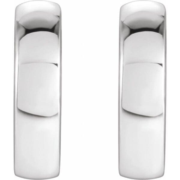 Platinum Hinged 9.5 mm Hoop Earrings