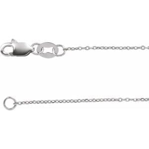 Platinum 1 mm Diamond-Cut Cable 24" Chain