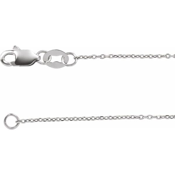 Platinum 1 mm Diamond-Cut Cable 24" Chain