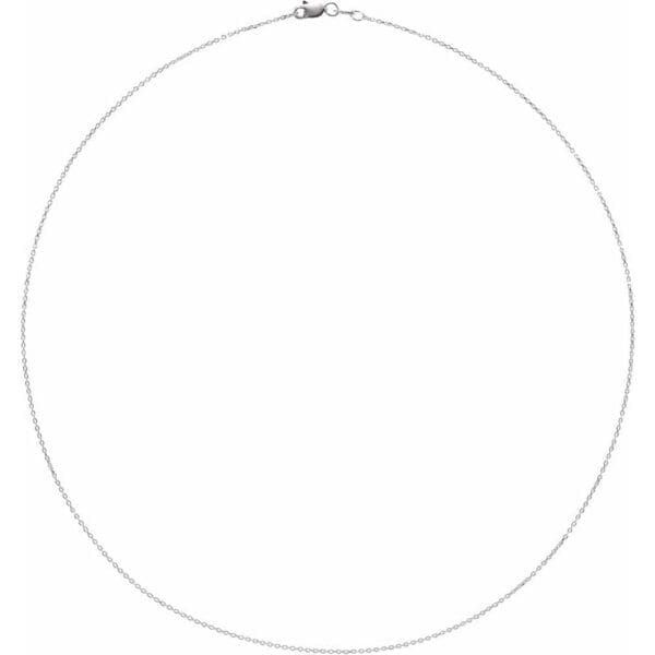 Platinum 1 mm Diamond-Cut Cable 24" Chain - Image 2