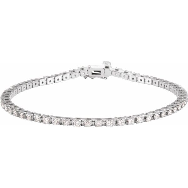14K Rose 2 1/4 CTW Lab-Grown Diamond Line 7 1/4" Bracelet - Image 2
