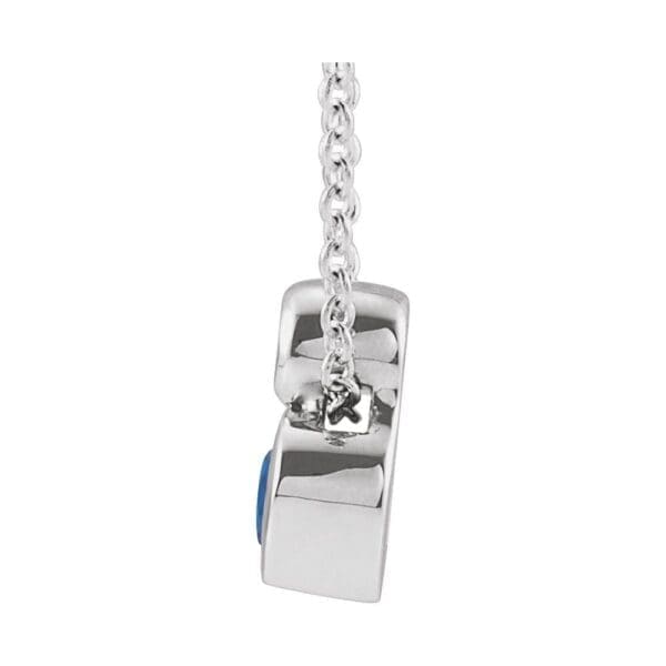 Sterling Silver 5x3 mm Pear Natural Peridot & .03 CT Natural Diamond Pendant - Image 3