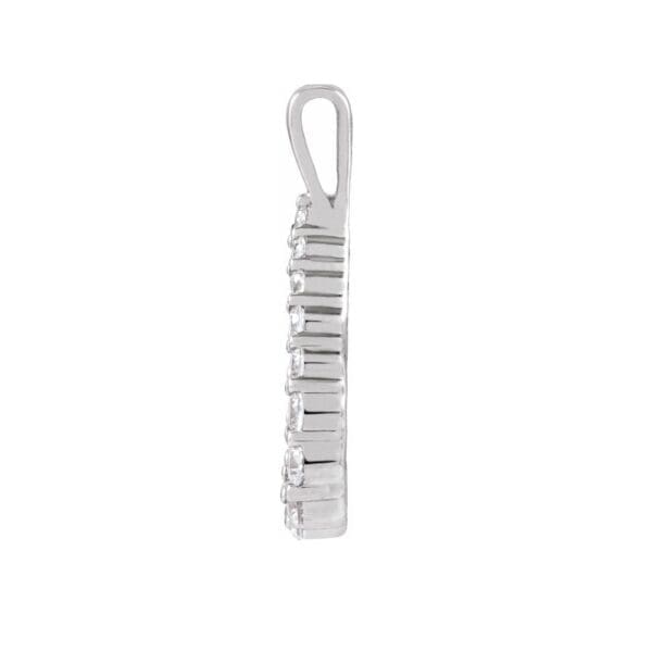 14K White 1/3 CTW Lab-Grown Diamond Pendant - Image 2