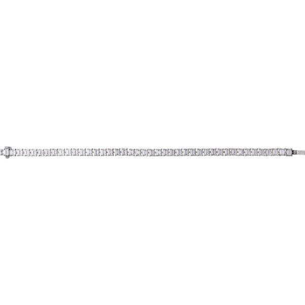 14K White 10 1/2 CTW Lab-Grown Diamond Line 7" Bracelet - Image 5
