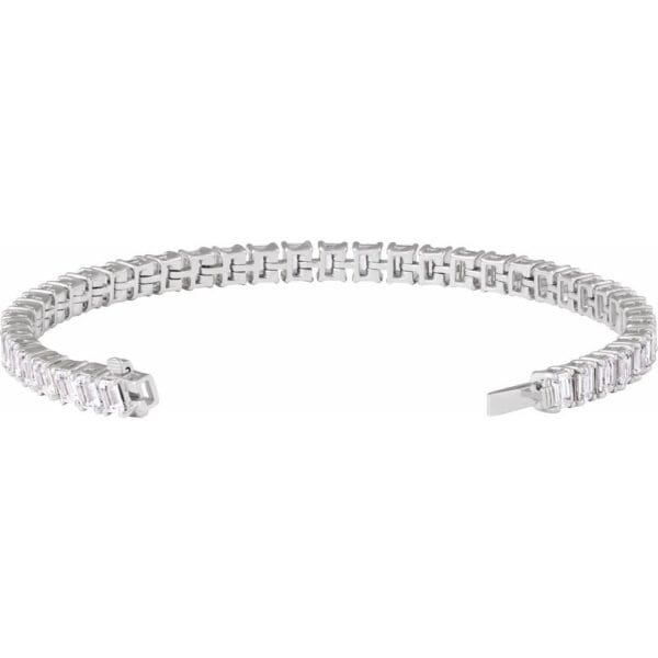 14K White 10 1/2 CTW Lab-Grown Diamond Line 7" Bracelet - Image 2