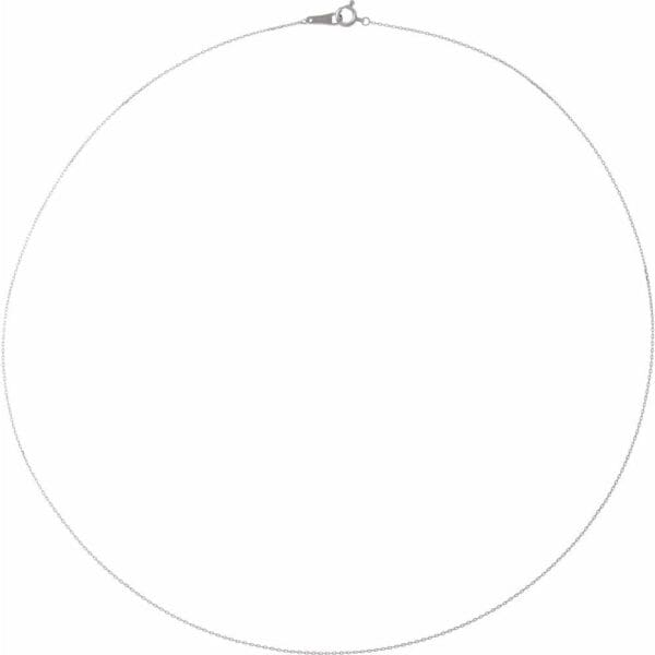 Platinum .7 mm Diamond-Cut Cable 18" Chain - Image 2