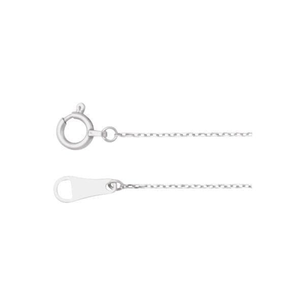 Platinum .7 mm Diamond-Cut Cable 18" Chain