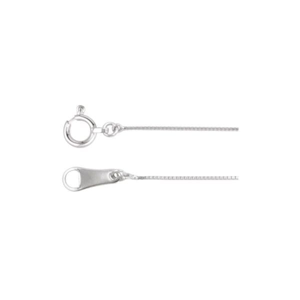 Platinum .5 mm Box 18" Chain