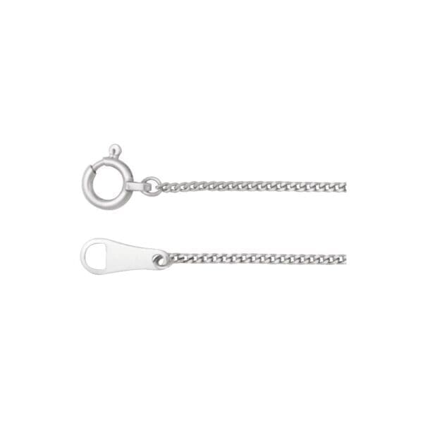 Platinum 1 mm Curb 16" Chain