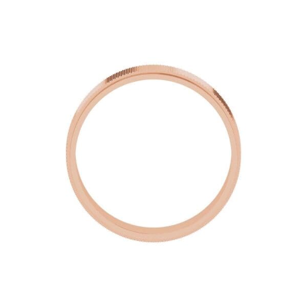 10K Rose 6 mm Knurled Pattern Band Size 9 - Image 5