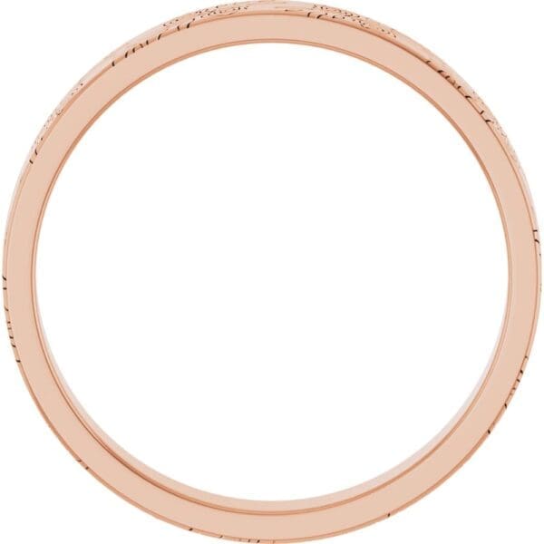 10K Rose 3 mm Rose Pattern Band Size 5 - Image 3
