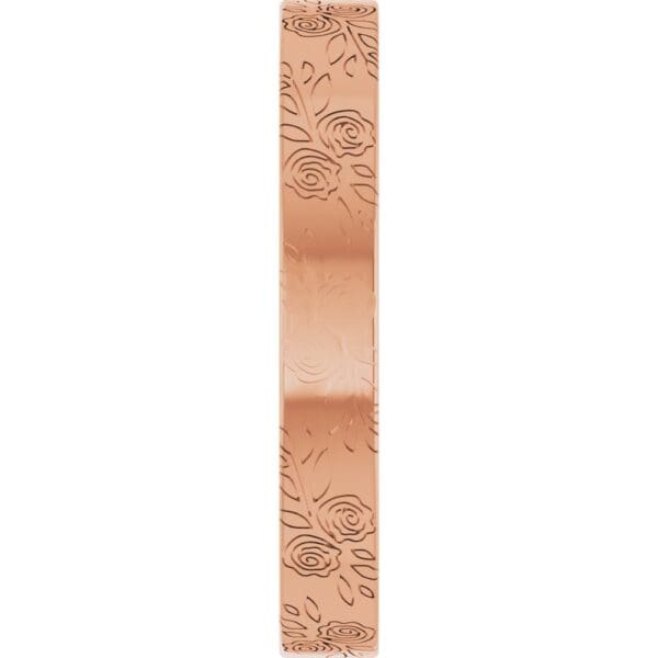 10K Rose 3 mm Rose Pattern Band Size 5 - Image 5