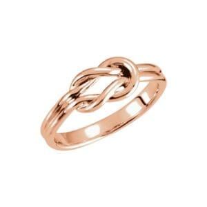 14K Rose 6 mm Knot Ring