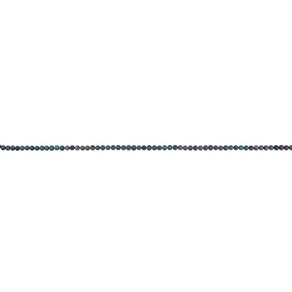 8-8.5 mm Cultured Black Freshwater Pearl 72" Rope Necklace - Image 3