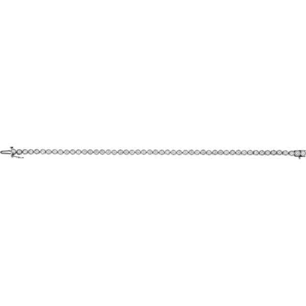14K White 2 CTW Natural Diamond Line 7 1/4" Bracelet - Image 2