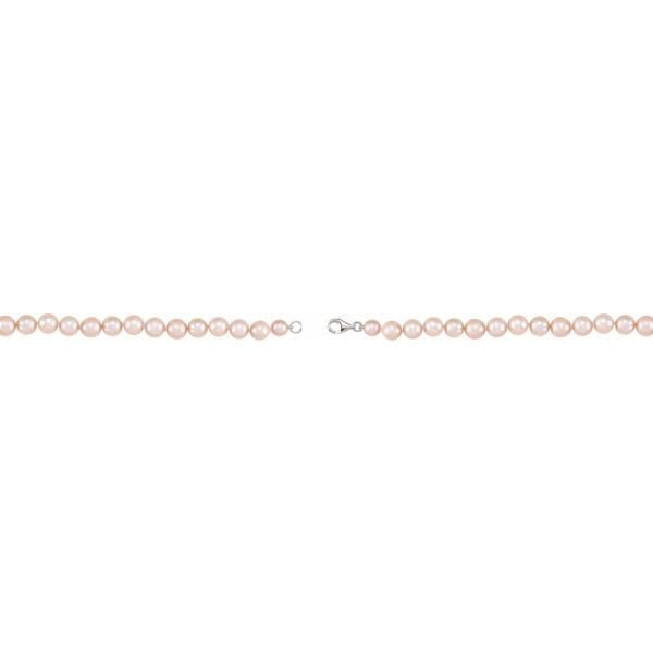 Sterling Silver Cultured White Freshwater Pearl 18" Necklace - Image 3