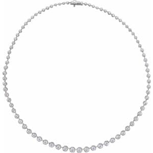 14K White 6 3/4 CTW Lab-Grown Diamond Line 16" Necklace