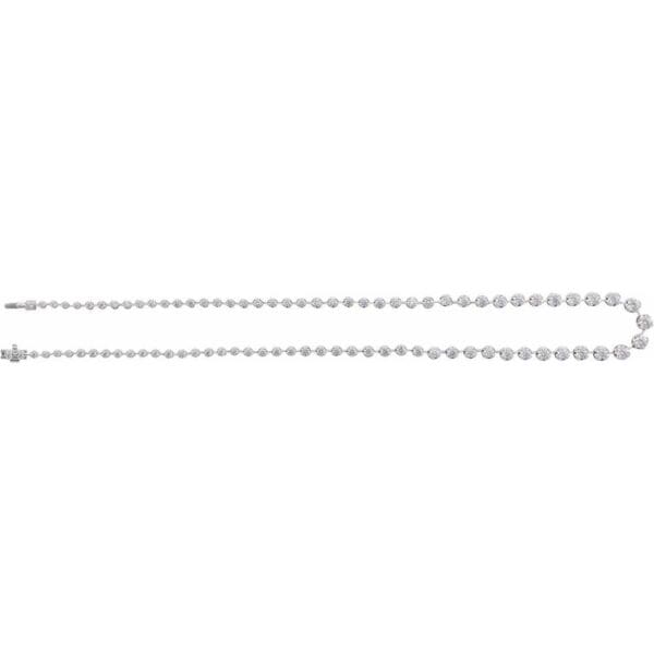14K White 6 3/4 CTW Lab-Grown Diamond Line 16" Necklace - Image 2