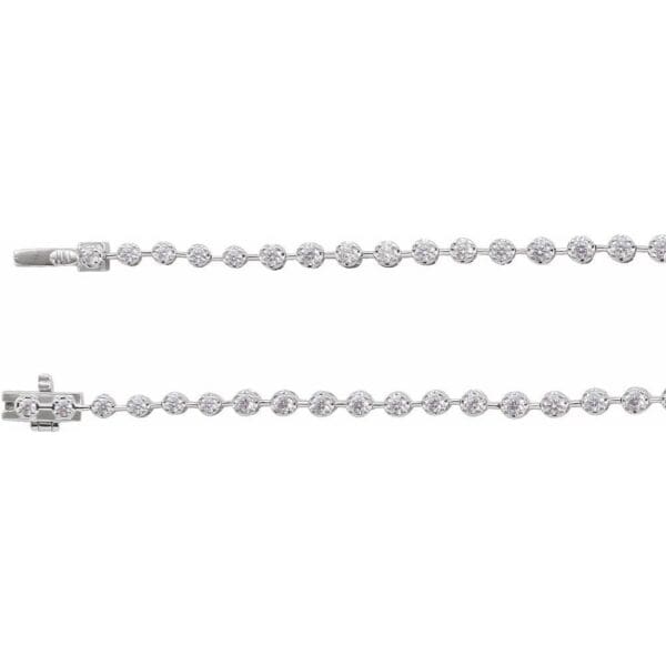 14K White 6 3/4 CTW Lab-Grown Diamond Line 16" Necklace - Image 3