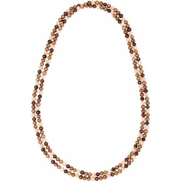 Cultured Dyed Chocolate Freshwater Pearl Rope 72" Necklace