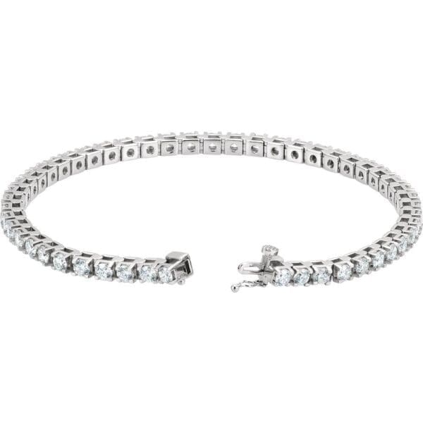 Platinum 4 1/2 CTW Natural Diamond Line 7 1/4" Bracelet - Image 2