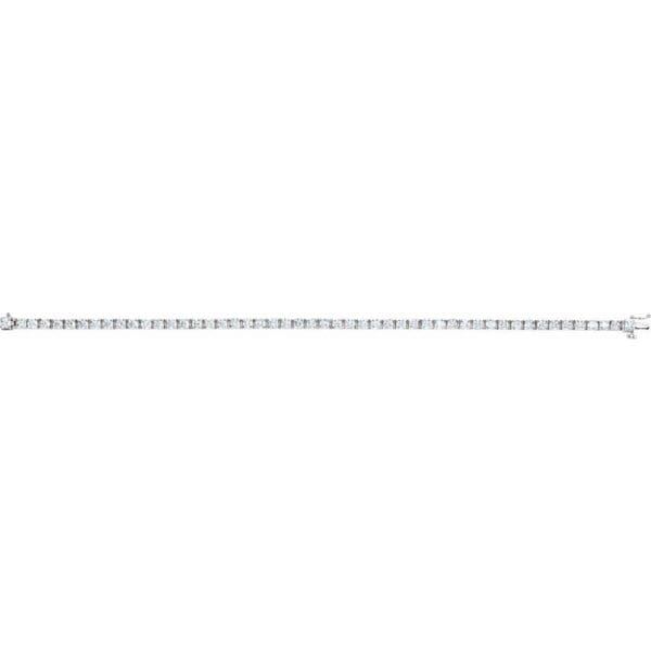 Platinum 4 1/2 CTW Natural Diamond Line 7 1/4" Bracelet - Image 3