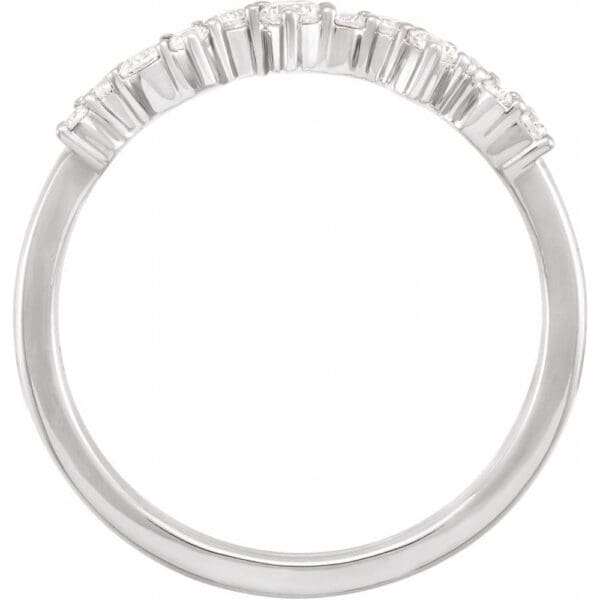 14K White 1/4 CTW Lab-Grown Diamond Scattered Stackable Ring - Image 2