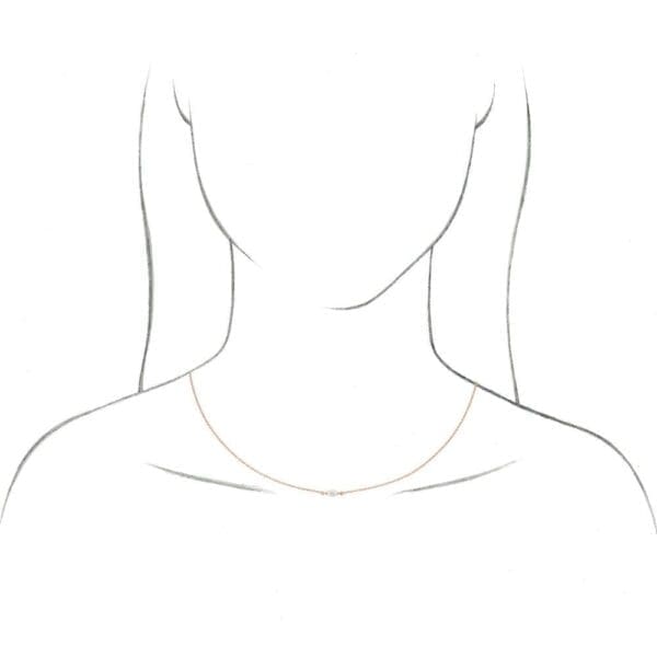 14K White 1/4 CT Lab-Grown Diamond 16-18" Necklace - Image 4