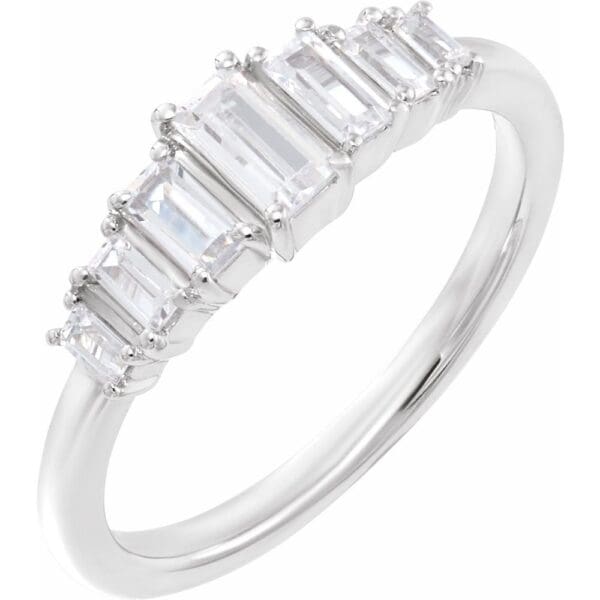 14K White 1/2 CTW Lab-Grown Diamond V Ring - Image 2