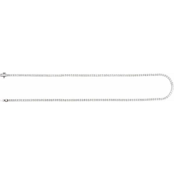 14K White 4 CTW Lab-Grown Diamond Line 16" Necklace - Image 3