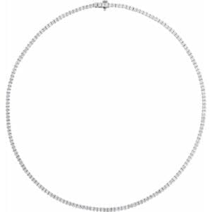 14K White 7 1/4 CTW Lab-Grown Diamond Line 16" Necklace