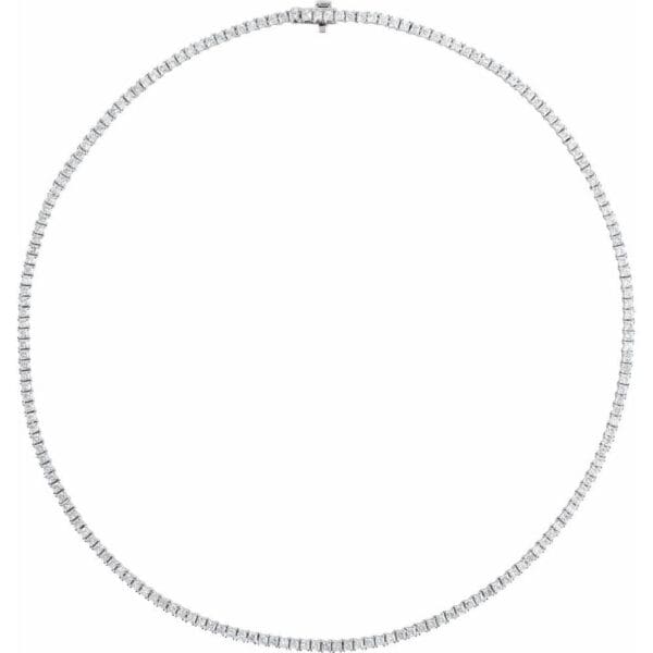 14K White 4 CTW Lab-Grown Diamond Line 16" Necklace