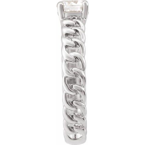14K White 1/2 CT Lab-Grown Diamond Solitaire Ring - Image 3