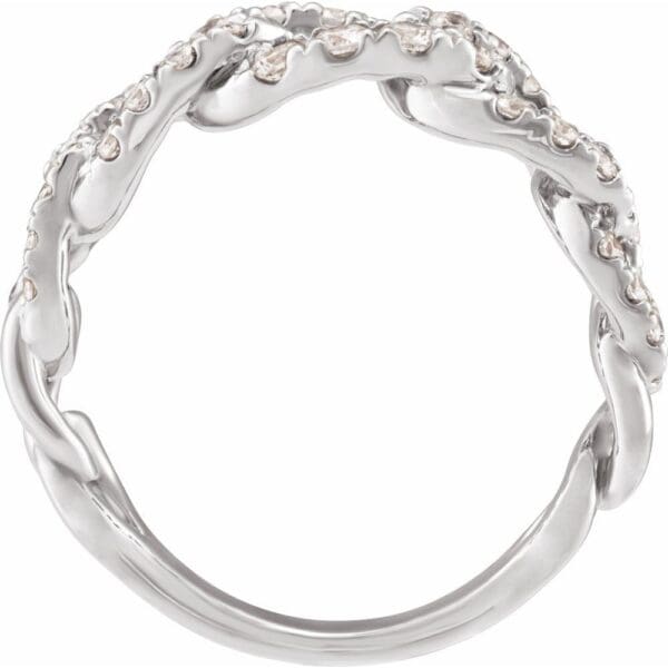 14K White 1 CTW Lab-Grown Diamond Ring - Image 2