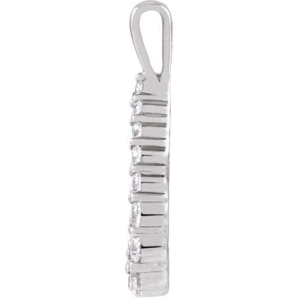 14K White 1/3 CTW Lab-Grown Diamond Pendant - Image 2