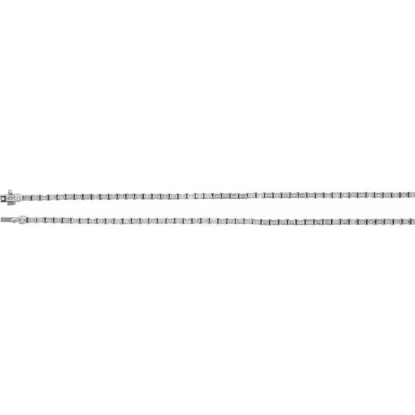14K White 11 3/4 CTW Lab-Grown Diamond Line 16" Necklace - Image 3