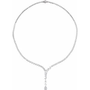 14K White 5 1/2 CTW Lab-Grown Diamond 16 1/2 Necklace