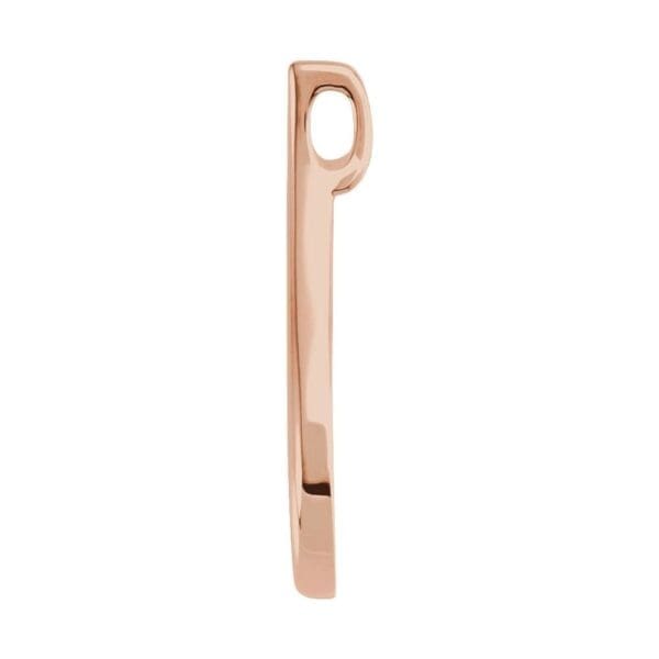 14K Rose 22x12 mm Freeform Pendant - Image 3